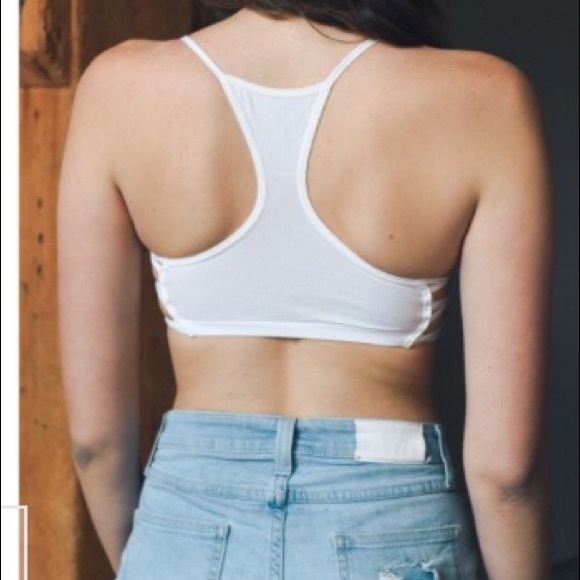 Seamless Strappy White Bralette - Picture 3 of 4